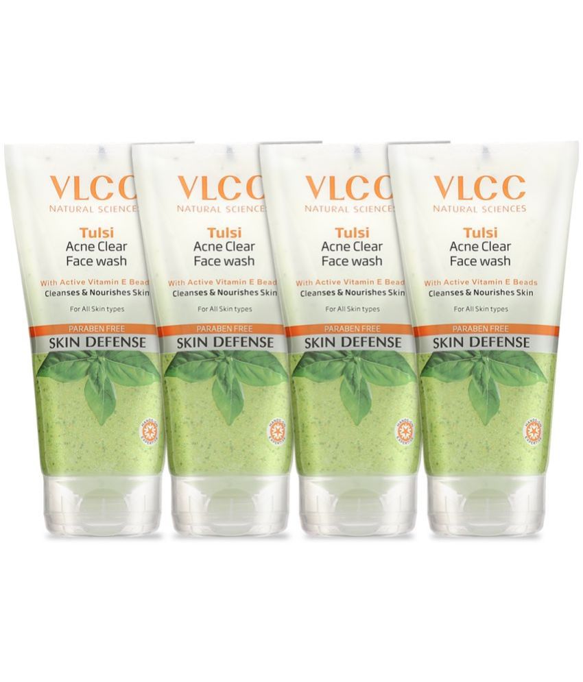     			VLCC Tulsi Acne Clear with FREE Orange Oil Pore Cleansing FaceWash(Buy One Get One)300ml (Pack of 4)