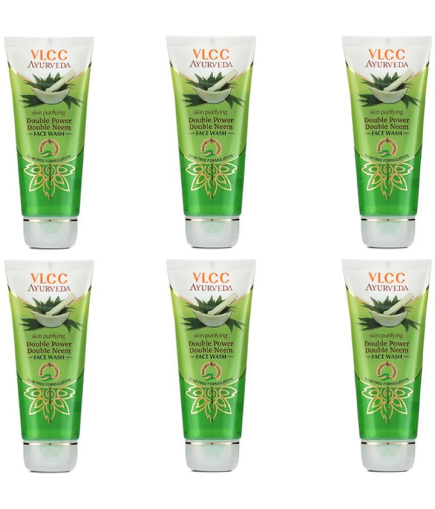     			VLCC Ayurveda Skin Purifying Double Power Double Neem Face Wash, 100 ml (Pack of 6)