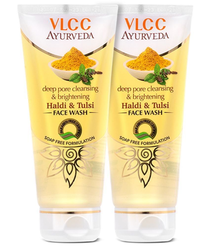     			VLCC Ayurveda Deep Pore Cleansing Haldi & Tulsi Face Wash, 100 ml (Pack of 2)