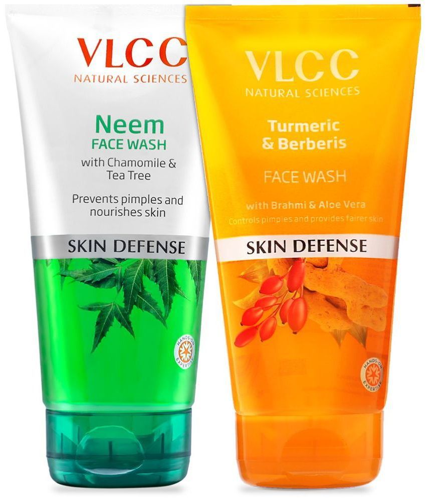     			VLCC Combo Kit of Neem & Turmeric + Berberis Face Wash, 150 ml (Pack of 2)