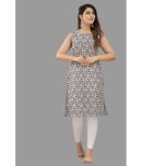 Frionkandy - Black Cotton Women's Straight Kurti ( Pack of 1 )