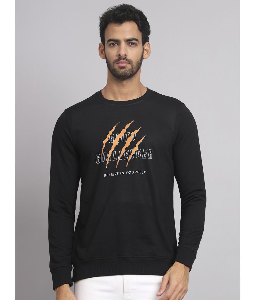     			Glito - Black Fleece Regular Fit Men's Sweatshirt ( Pack of 1 )