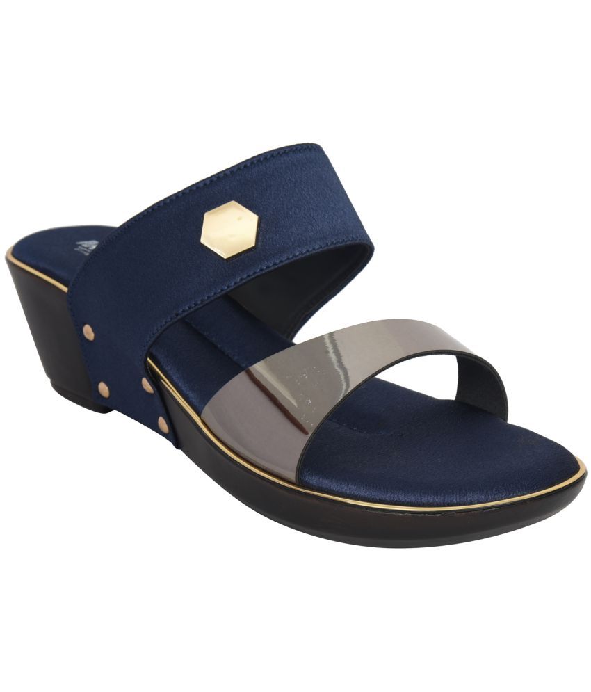     			Racecourse - Blue Women's Slip On Heels