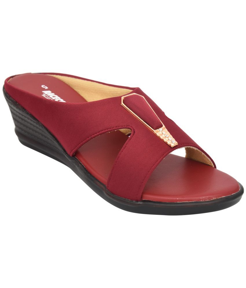     			Racecourse - Maroon Women's Slip On Heels