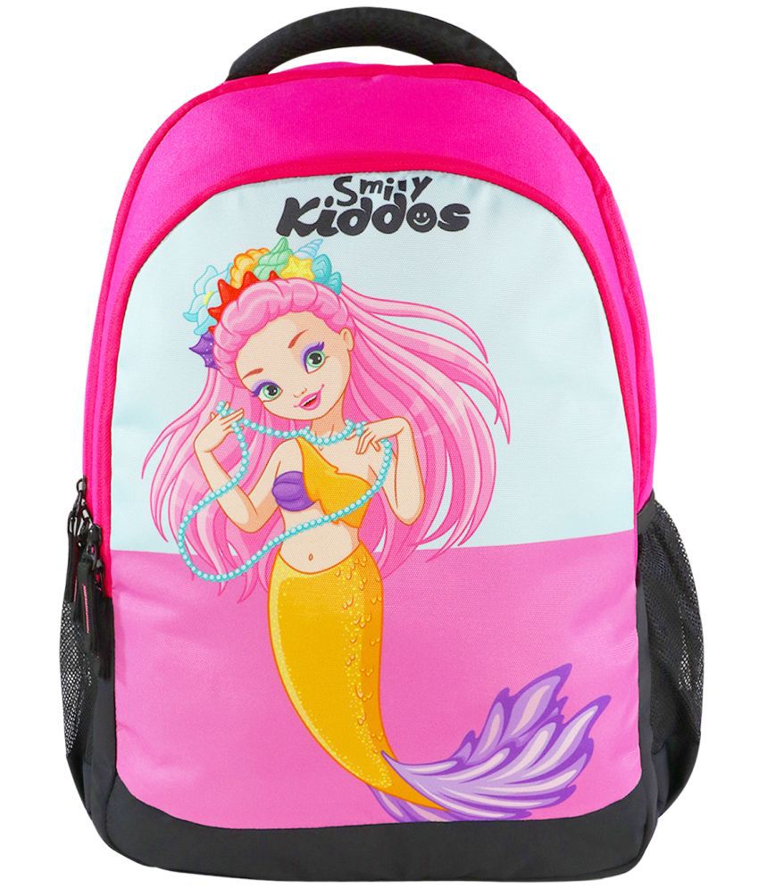     			SmilyKiddos 30 Ltrs Pink Polyester College Bag