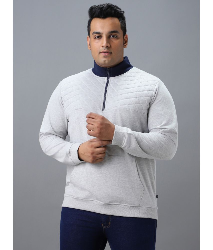    			Urbano Plus - Grey Cotton Blend Regular Fit Men's Sweatshirt ( Pack of 1 )