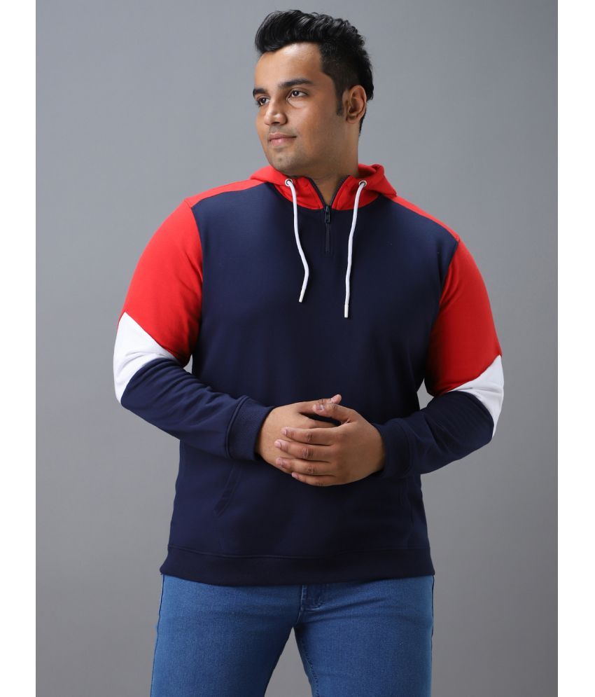     			Urbano Plus - Navy Cotton Blend Regular Fit Men's Sweatshirt ( Pack of 1 )