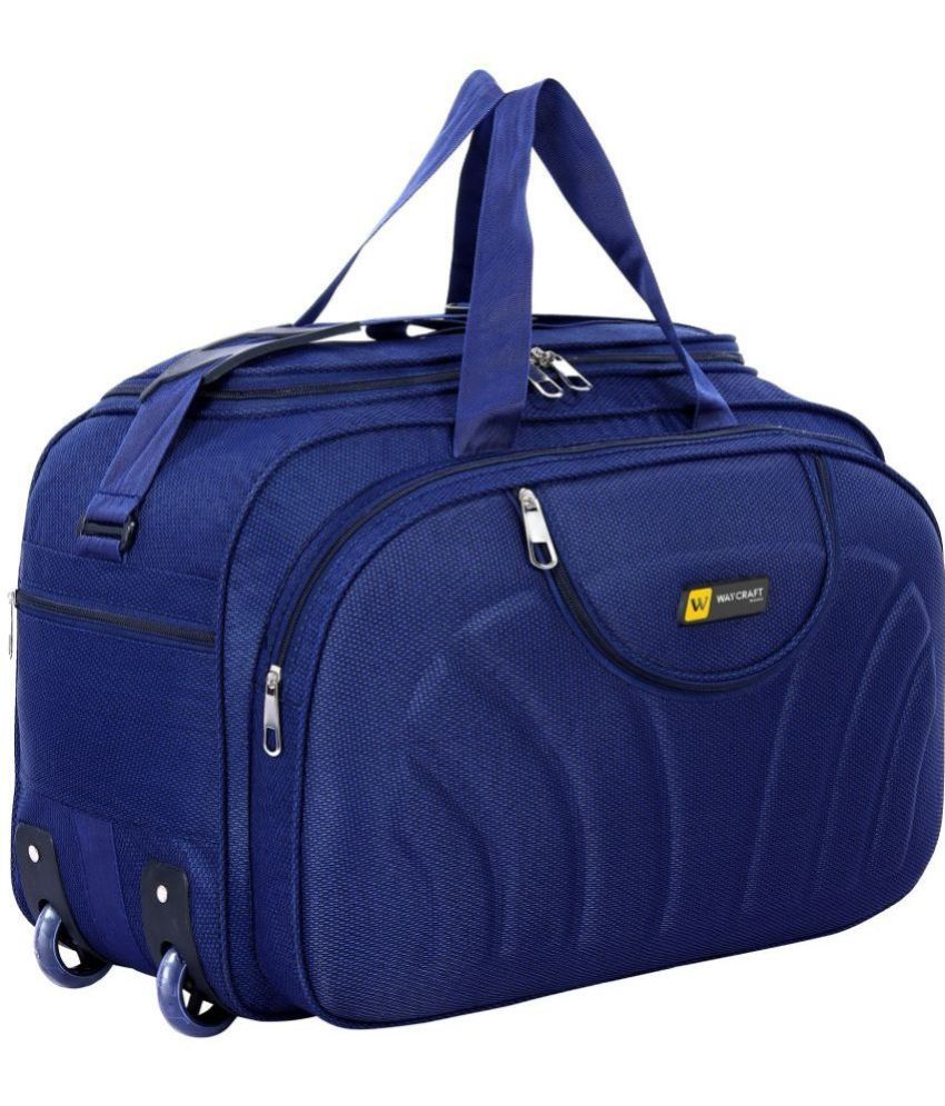     			Waycraft - 55 Ltrs Blue Polyester Duffle Trolley