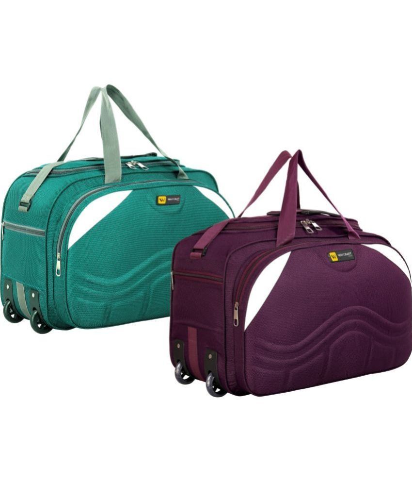     			Waycraft - 55 Ltrs Purple Polyester Duffle Trolley