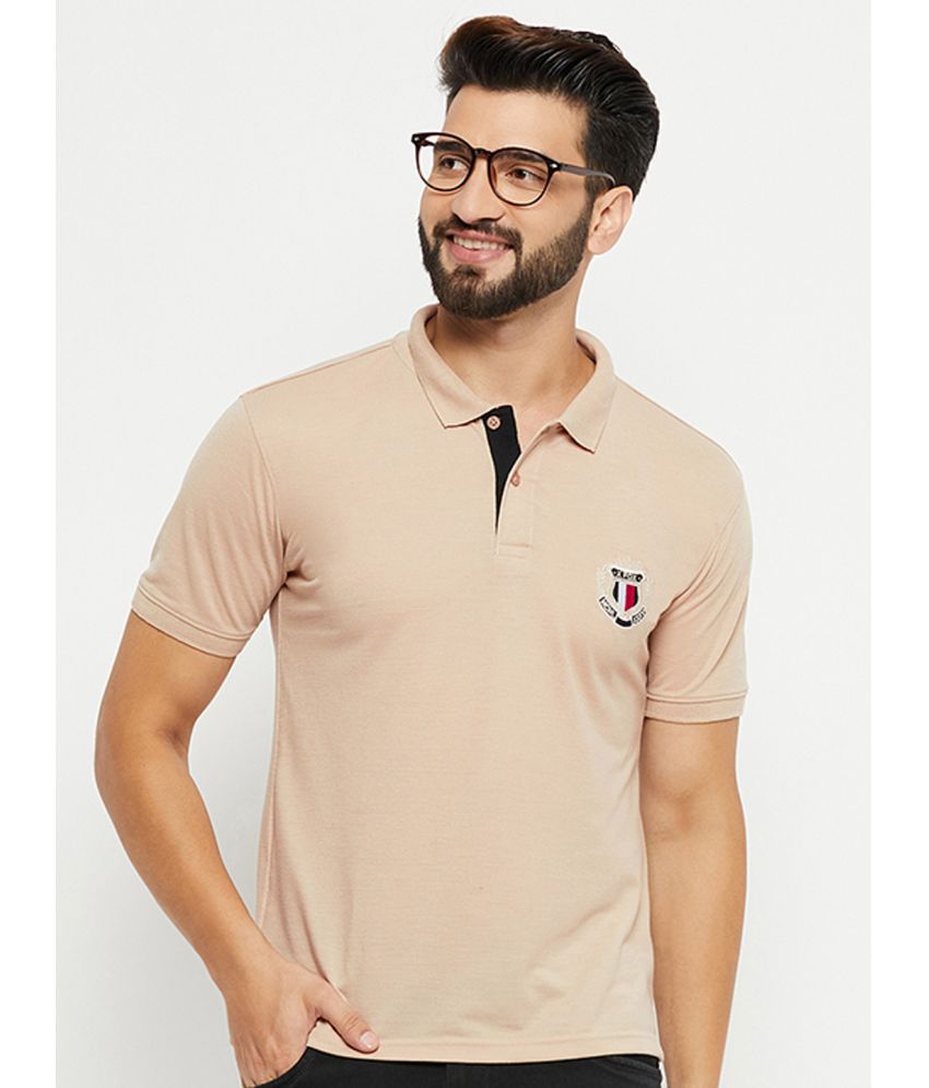     			XFOX - Beige Cotton Blend Regular Fit Men's Polo T Shirt ( Pack of 1 )