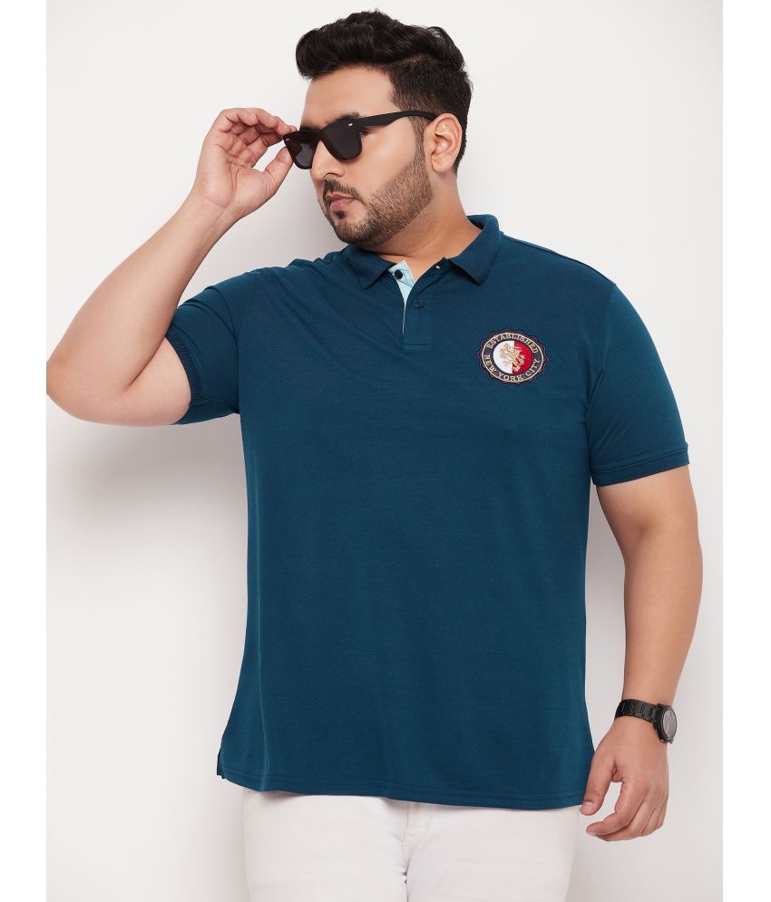     			XFOX - Navy Blue Cotton Blend Regular Fit Men's Polo T Shirt ( Pack of 1 )