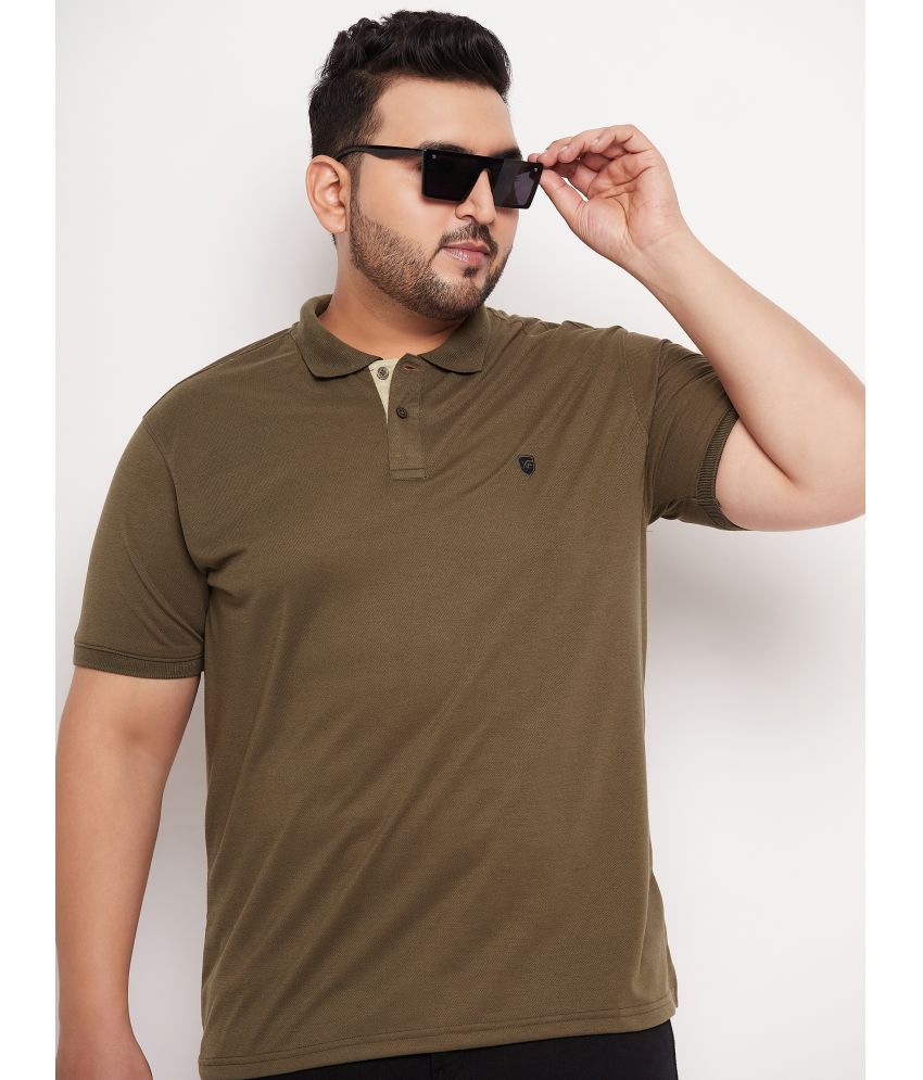     			XFOX - Olive Cotton Blend Regular Fit Men's Polo T Shirt ( Pack of 1 )