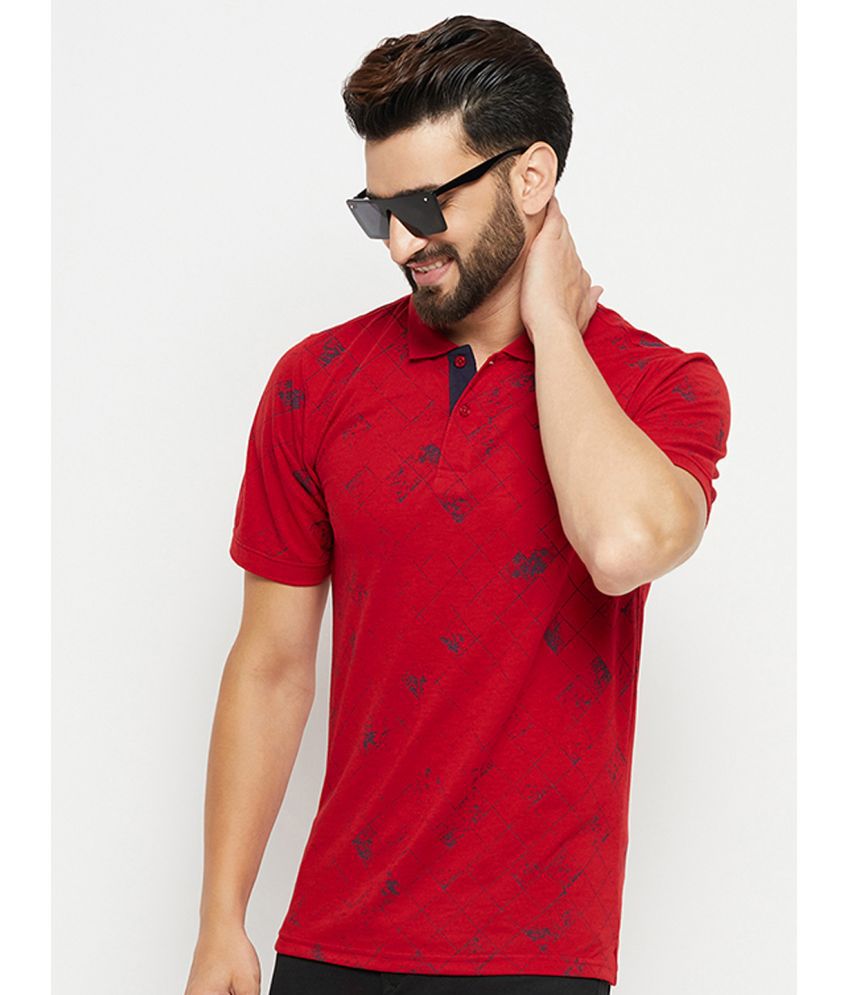     			XFOX - Red Cotton Blend Regular Fit Men's Polo T Shirt ( Pack of 1 )