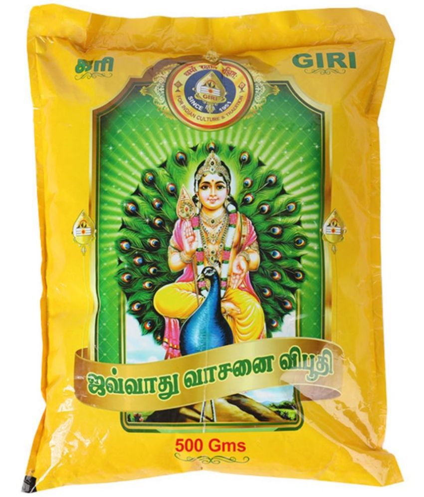     			Giri Vibhuti- 500 Gram/Pure Holy Ash for Puja Purpose/Scented Viboothi/Bhas - Pooja Kit 1 500 gm ( Pack of 1 )
