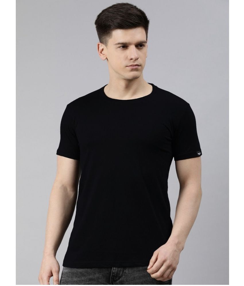     			ICONIC ME - Black Cotton Regular Fit Men's T-Shirt ( Pack of 1 )