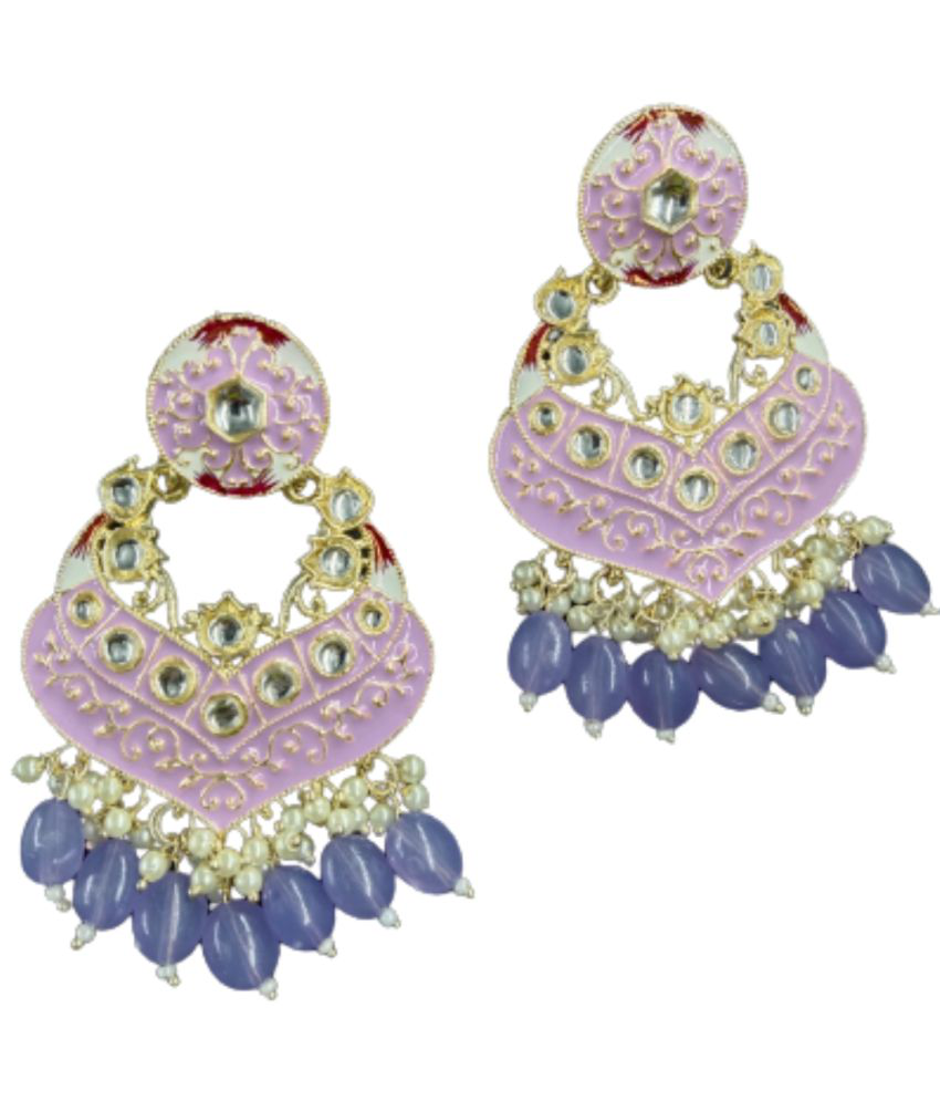     			Jiyanshi fashion Light Purple Jhumki Earrings ( Pack of 1 )