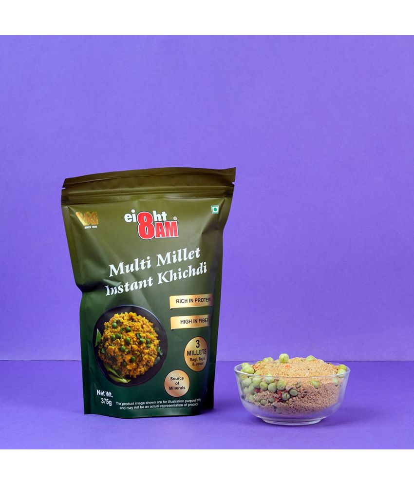     			8AM Millet Instant Khichdi Flakes 375 gm Pack of 2