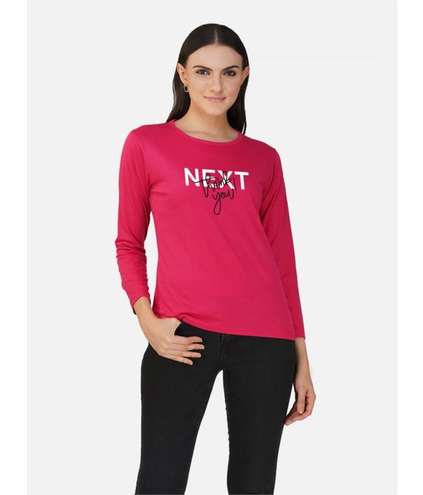     			CHOZI - Pink Cotton Regular Fit Women's T-Shirt ( Pack of 1 )