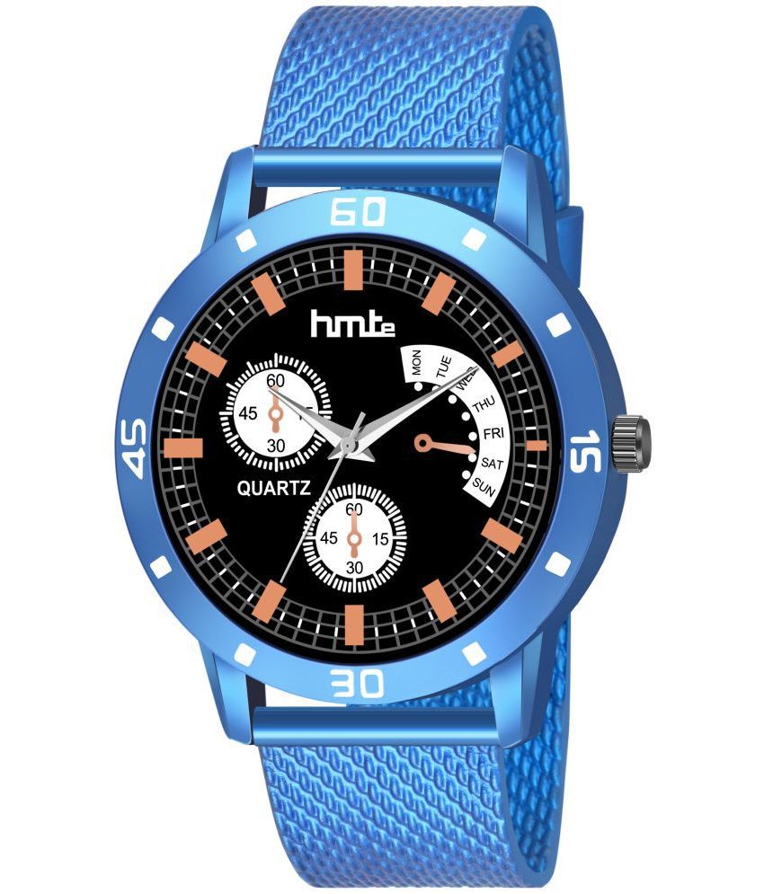     			HMTe - Blue Plastic Analog Men's Watch
