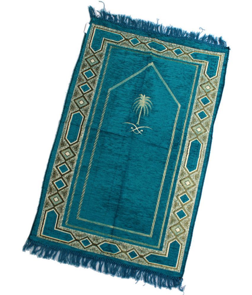    			ADIRNY Blue Single Cotton Prayer Mat ( 110 X 70 cm )