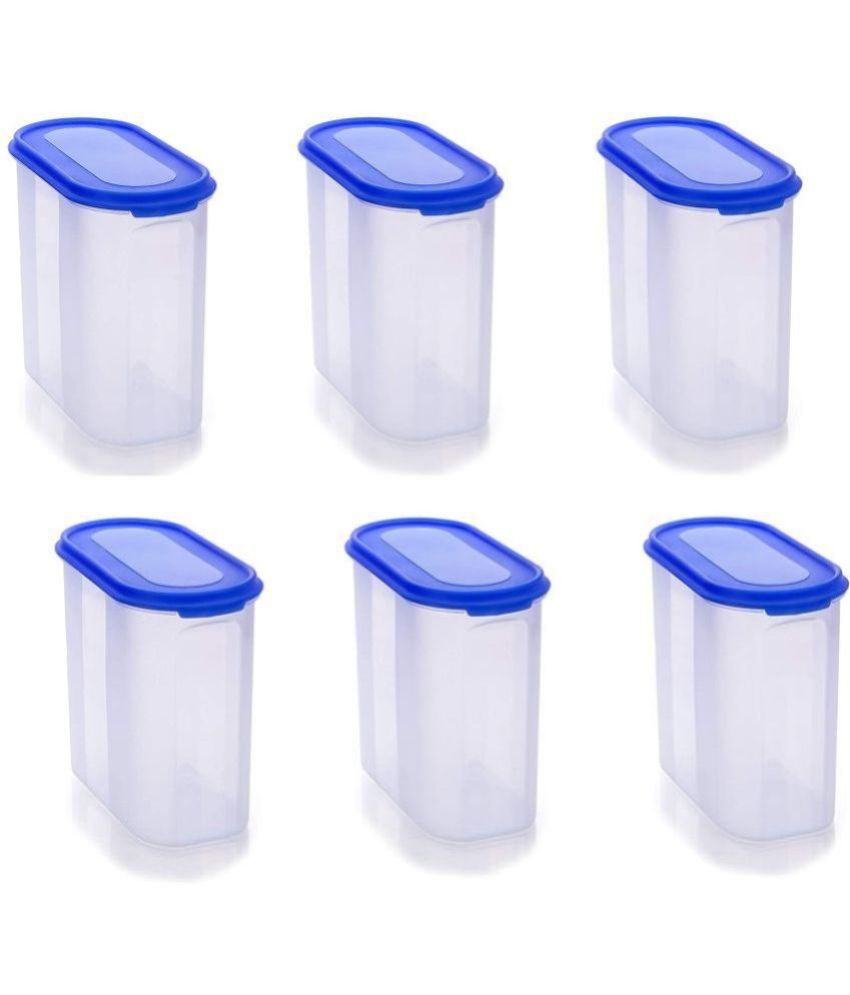     			Kkart 1500ml oval setof 6 Plastic Transparent Dal Container ( Set of 6 )