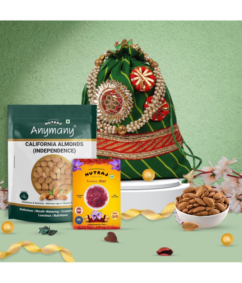     			Nutraj Dry Fruit Diwali Gift Pack (Almond 400g, Saffron 0.5g)