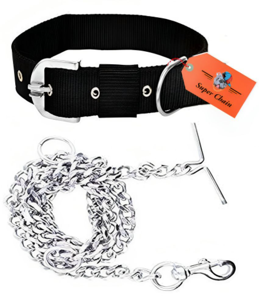     			super chain - Black Combo (Collar Belt and Leash) ( Small )