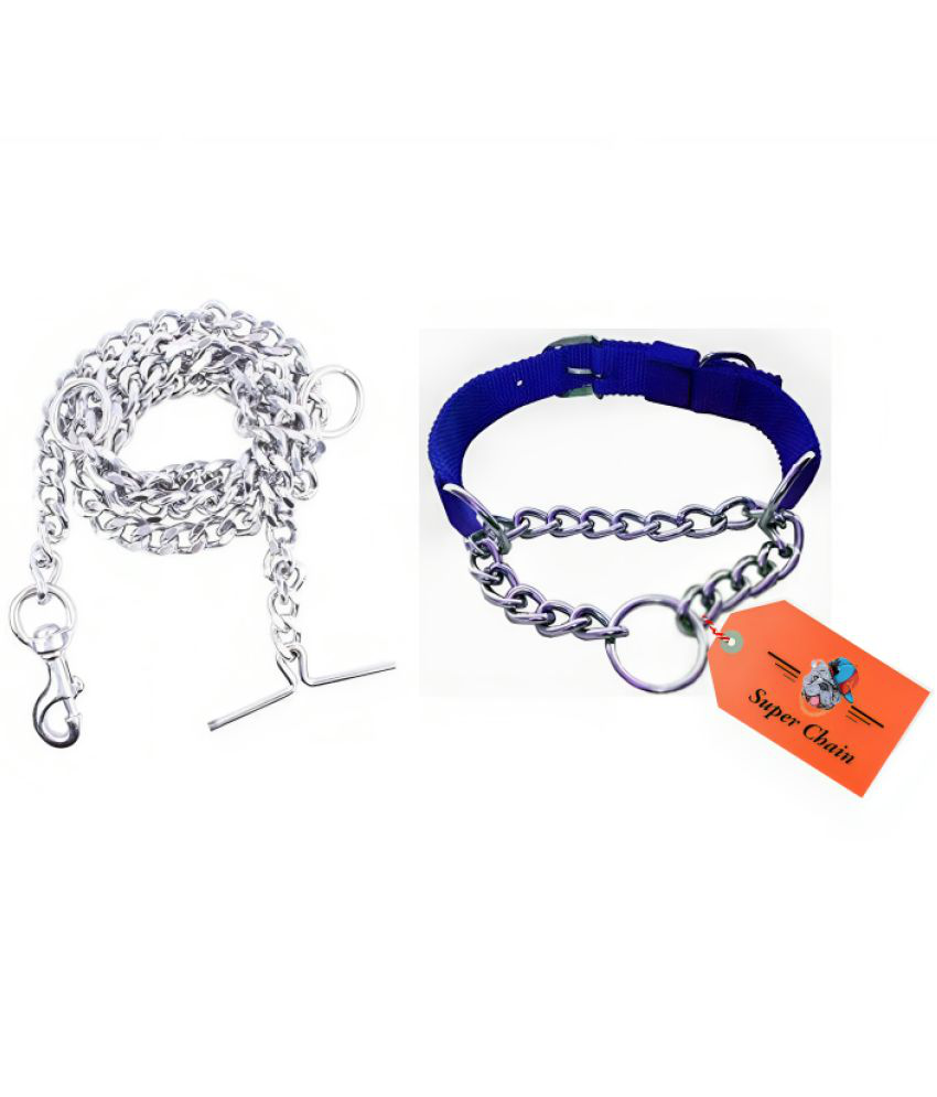     			super chain - Blue Combo (Collar Belt and Leash) ( Small )