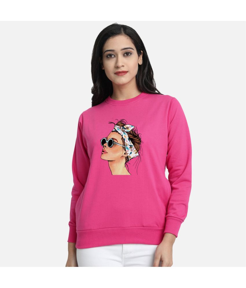     			CHOZI Fleece Women's Non Hooded Sweatshirt ( Pink )