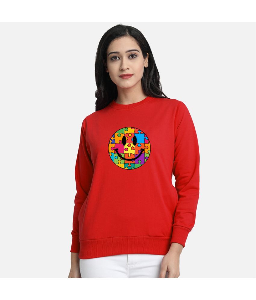     			CHOZI Fleece Women's Non Hooded Sweatshirt ( Red )