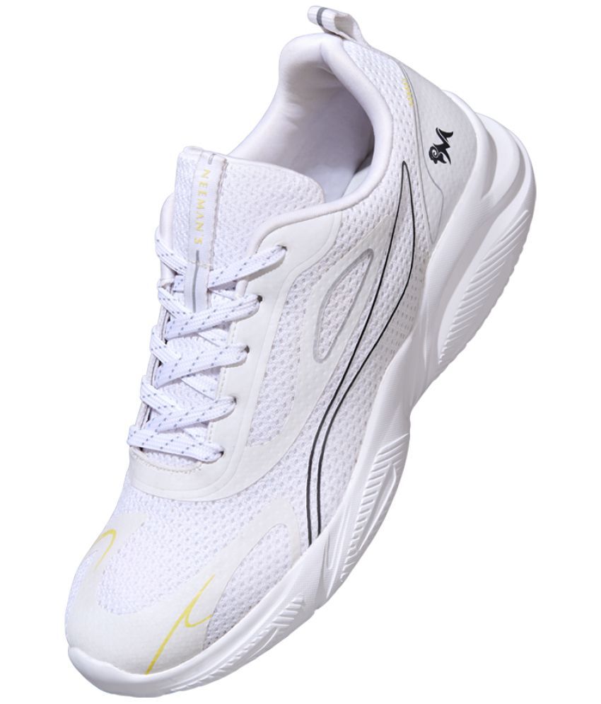     			Neemans White Men's Sneakers