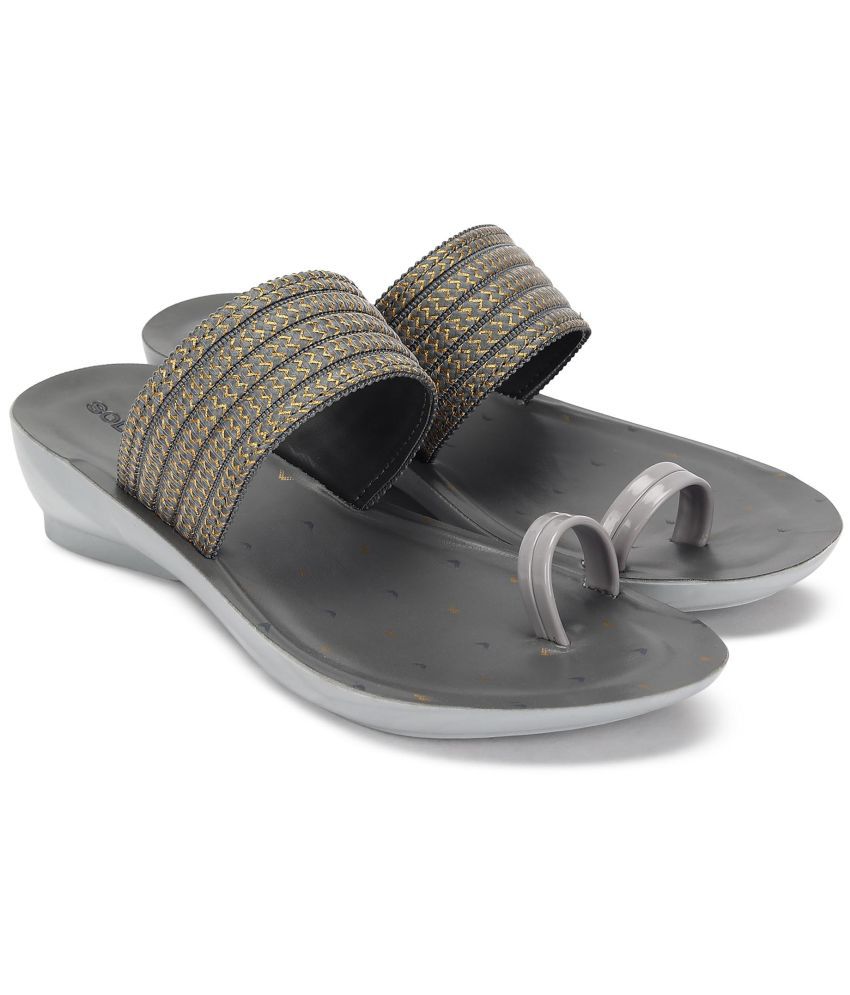     			Paragon Gray Floater Sandals