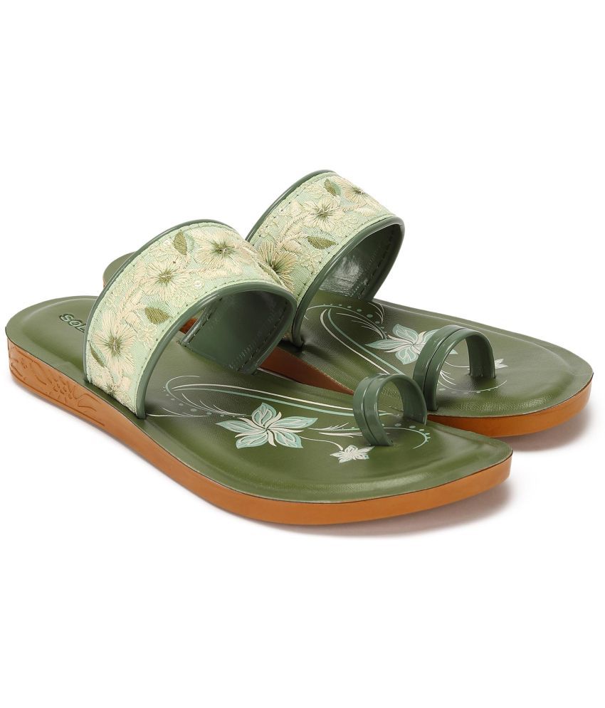     			Paragon Green Floater Sandals