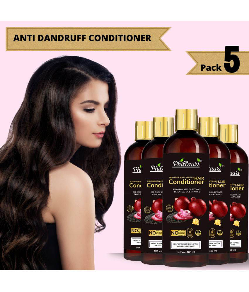     			Phillauri Onion Conditioner for Shiny, Smooth & Healthy Hair Deep Conditioner 500 mL Pack of 5