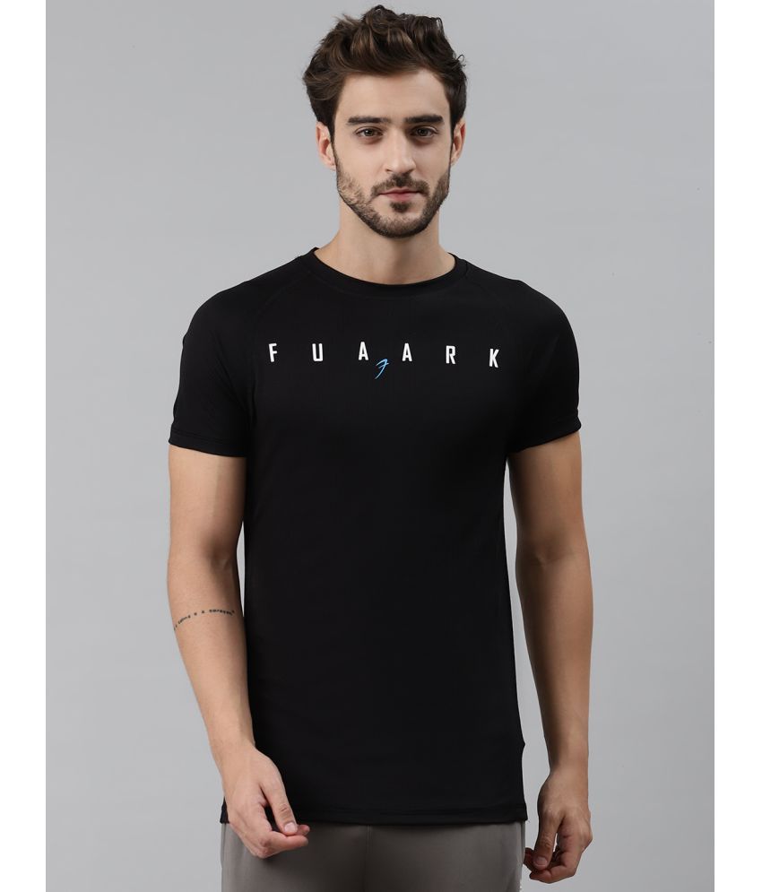     			Fuaark - Black Polyester Slim Fit Men's Sports T-Shirt ( Pack of 1 )