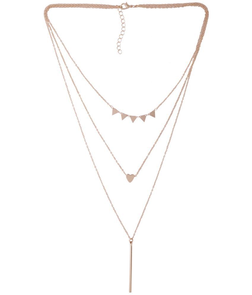     			NVR - Gold Alloy Necklace ( Pack of 1 )