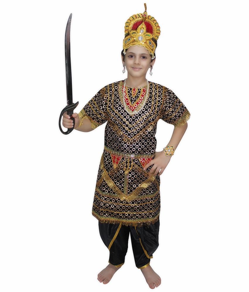     			Kaku Fancy Dresses Ravan Gown Costume Of Ramleela/Dussehra/Mythological Character -Multicolour, 3-4 Years, For Boys