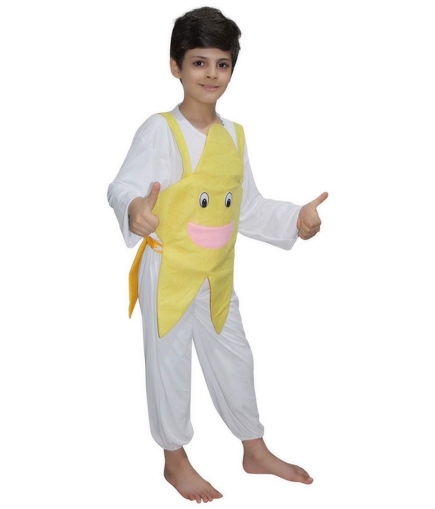     			Kaku Fancy Dresses Star Fish Costume -Yellow, 3-4 Years, For Boys & Girls