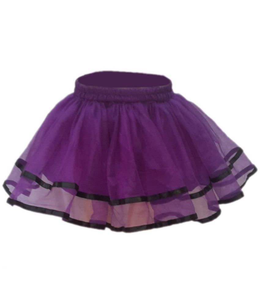     			Kaku Fancy Dresses Tu Tu Skirt Costume -Purple, 5-6 Years, For Girls