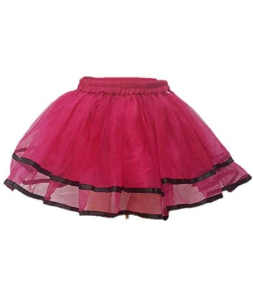     			Kaku Fancy Dresses Tu Tu Skirt Costume For Western Dance -Magenta, 7-8 Years, For Girls