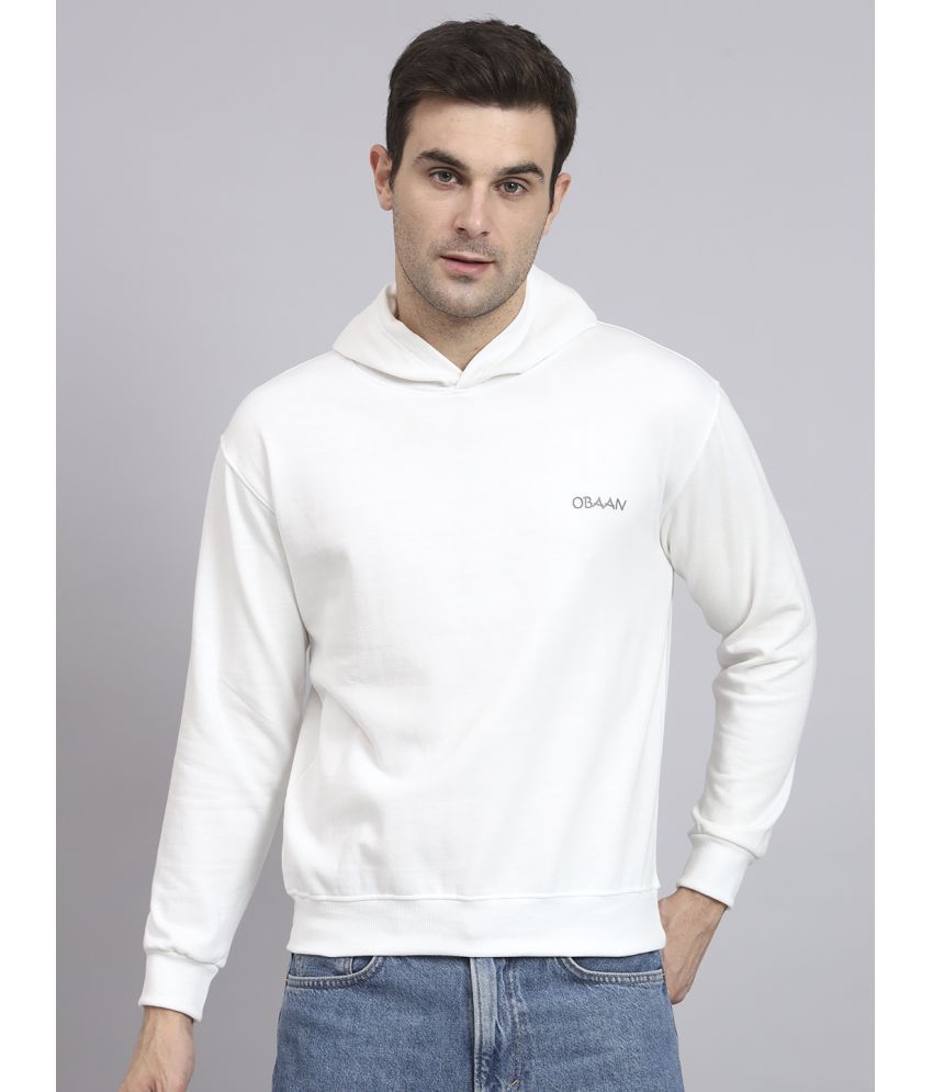     			OBAAN - White Cotton Blend Regular Fit Men's Sweatshirt ( Pack of 1 )