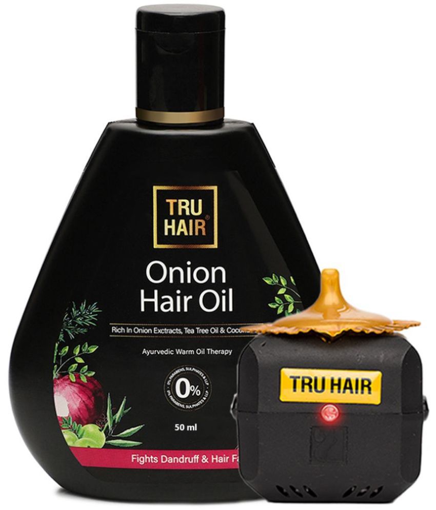     			TRU HAIR & SKIN Onion Hair Oil with Heater, 50 ml