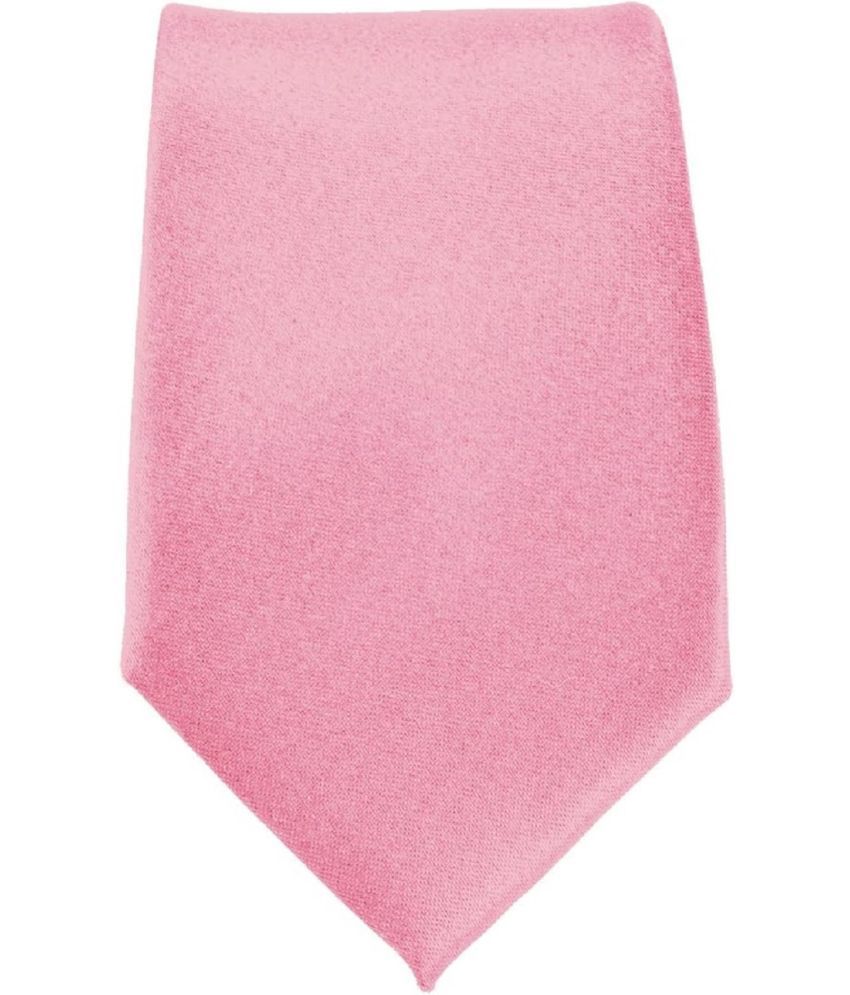     			ivikta Pink Plain Satin Necktie