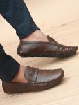 Prolific Artificial Leather Brown Formal Loafers