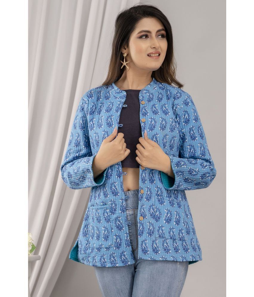     			Frionkandy - Cotton Blue Quilted/Padded Jackets