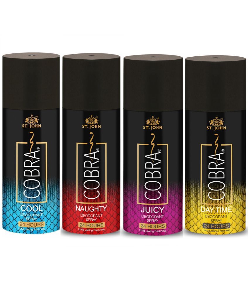     			St. John - Cool,Naughty, DayTime & Juicy 150ml Each Deodorant Spray for Women,Men 600 ml ( Pack of 4 )