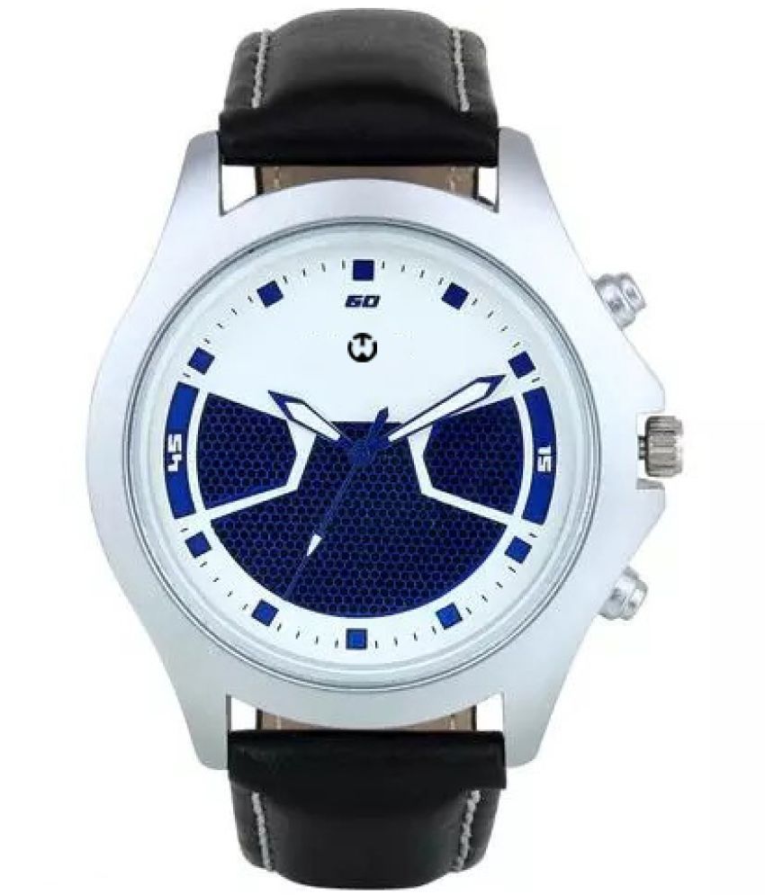     			Wizard Times - Blue LEATHER Analog Men's Watch