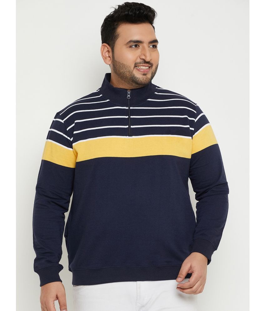     			AUSTIVO Fleece High Neck Men's Sweatshirt - Navy ( Pack of 1 )