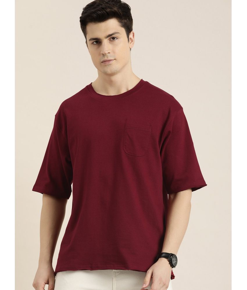     			Dillinger Pack of 1 Cotton Oversized Fit Men's T-Shirt ( Maroon )