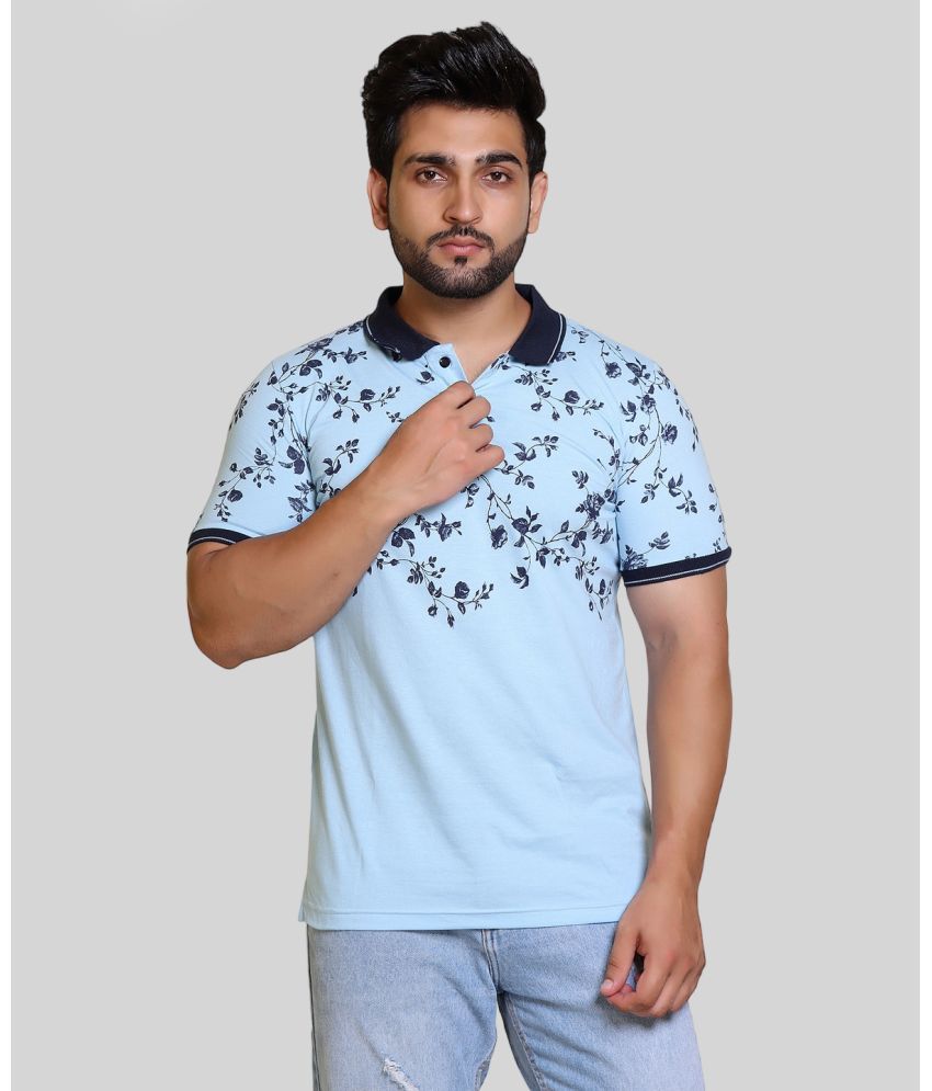     			FLYIND VOGUE OUTFIT - Sky Blue Cotton Regular Fit Men's Polo T Shirt ( Pack of 1 )